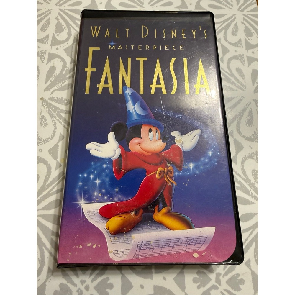 Disney Fantasia VHS Black Diamond Style Clamshell – Sorcerer Mickey Classic